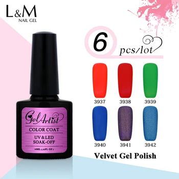 

6 Pcs Gelartist Velvet Matte Gel Polish 48 Colors For choose Professional Uv Lamp Soak Off Long-lasting Shining Color