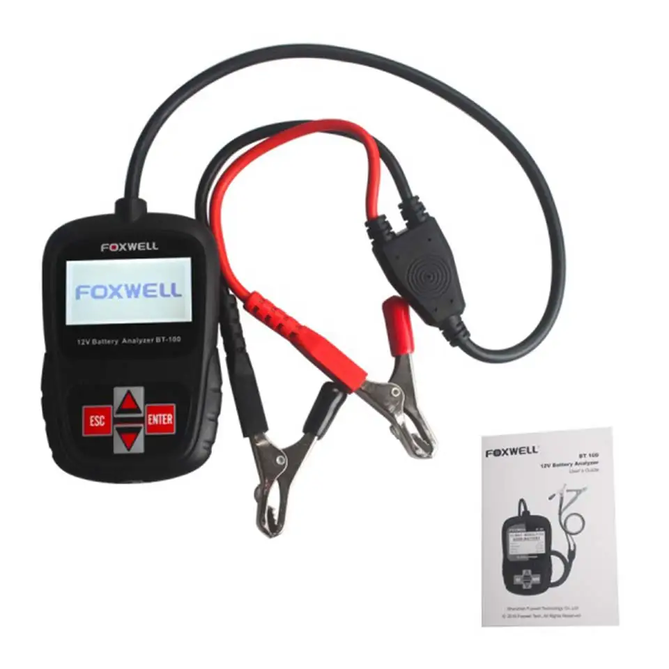 

2018 New FOXWELL BT100 12V Car Battery Analyzer For Flooded AGM GEL Cell 30 - 110 AH 100 To 1100 CCA Automotive Battery Tester