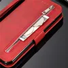 Étui portefeuille en cuir pour Samsung Galaxy, A52, A72, S22, S21, A73, A53, A13, A32, A22, A12, A71, A51, J5, J6 Plus, fermeture éclair, carte, couverture de téléphone