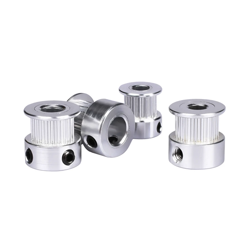 3D Printer Parts GT2 Timing Pulley 20 teeth Bore 5mm Alumium fit for GT2 Timing belt Width 6mm RepRap 3D Printer hp printer printhead