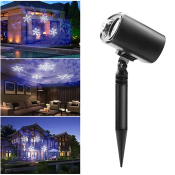 

Christmas LED Projector Light Snowflake Projection Lamp for Halloween Birthday New Year Party Holiday Outdoor Indoor