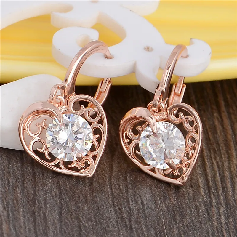 

SHUANGR High Quality New Gold Color Austrian Crystal Hoop Earrings For Women Fashion Wedding Jewelry Hoop Earring