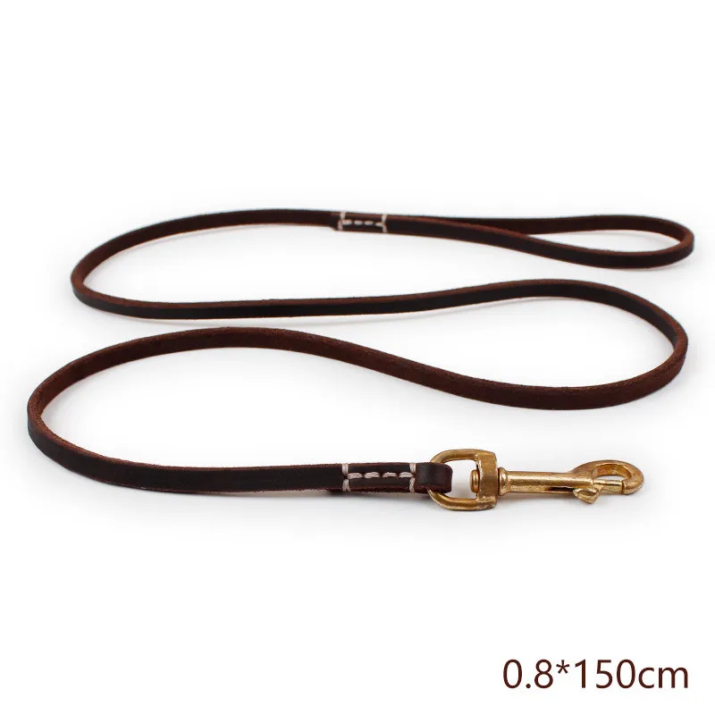 Genuine Cow Leather Pet Dog Leash Outdoor Walking Lead Puppy Leashes For Small Medium Dogs 150 200 CM Training Leads Dog Leash  (8)