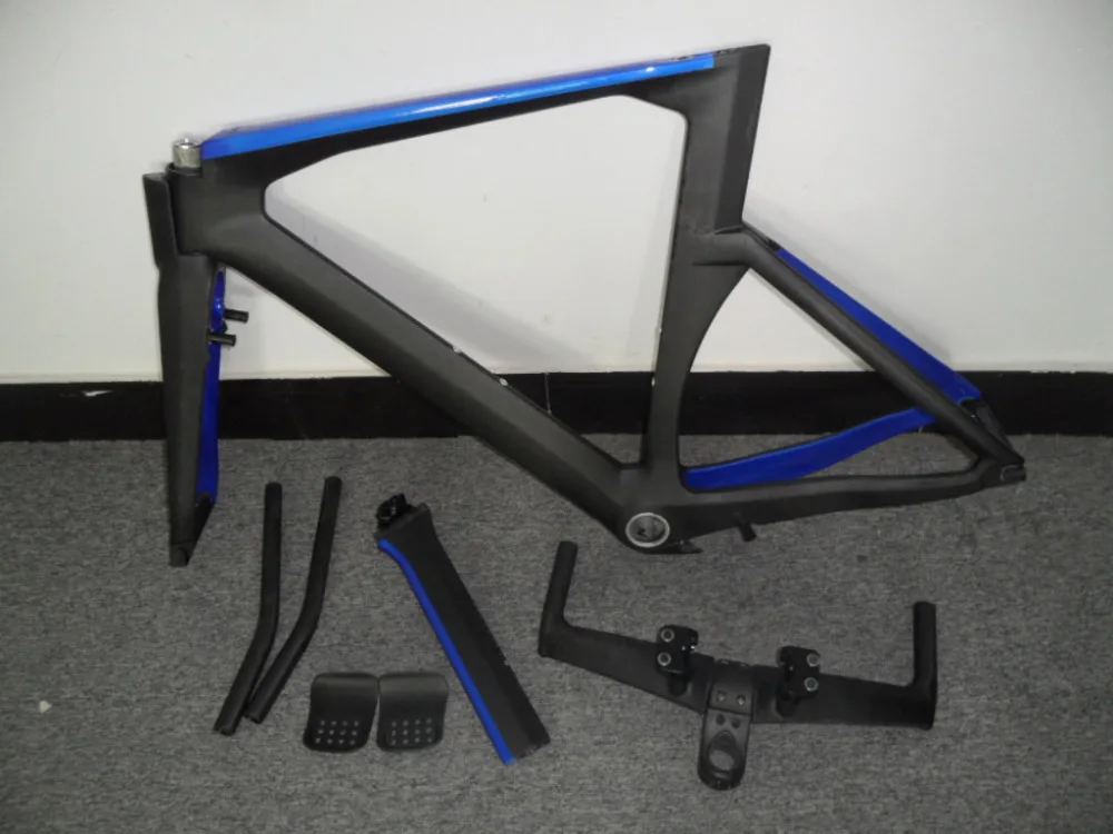 

TT Carbon Frame Time Trial Frame Carbon tt frame triathlon frame with Fork+Seatpost+Headset+Stem+TT bar UD MATT/BLUE GLOSS