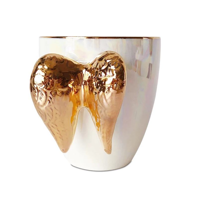 220ml 7OZ Angle Wing Mug White Ceramic Coffee Mug Milk Breakfast Cup