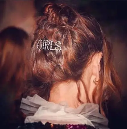 

Europe letter hairpin hair accessories Korean headwear top clip bride hairpin gem crystal hairjewelry 452