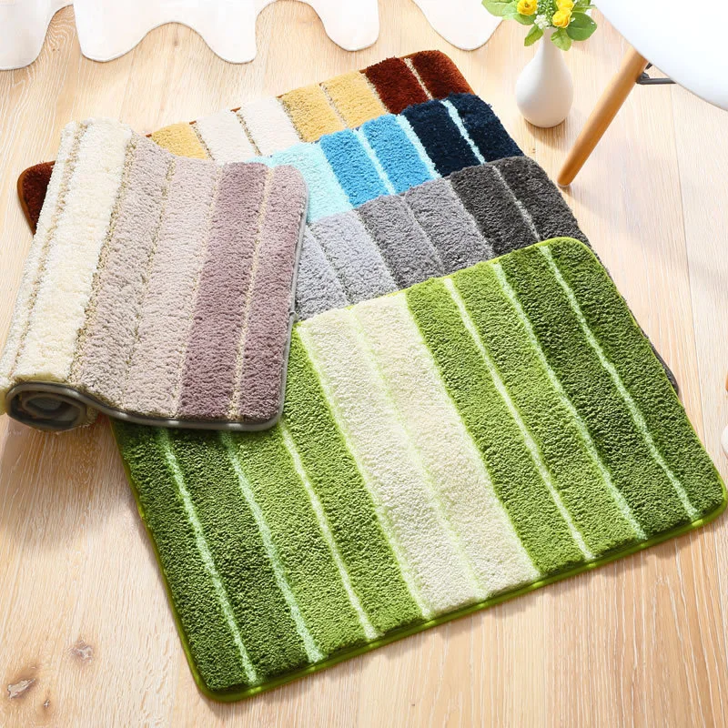 Яркие полосы коврики Super Soft декоративный ковер для Гостиная Кухня Ванная комната водопоглощение Противоскользящие коврики