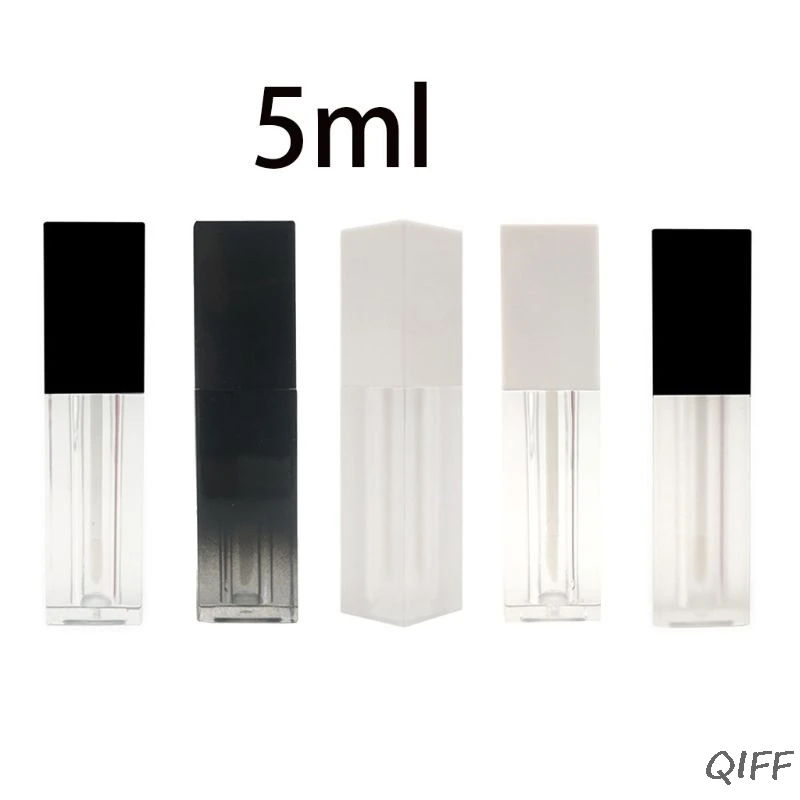 

5ml Rectangle Frosted Plastic Empty Lip Gloss Tube Portable DIY Lip Balm Liquid Lipstick Container Dispenser Bottle Makeup Tool