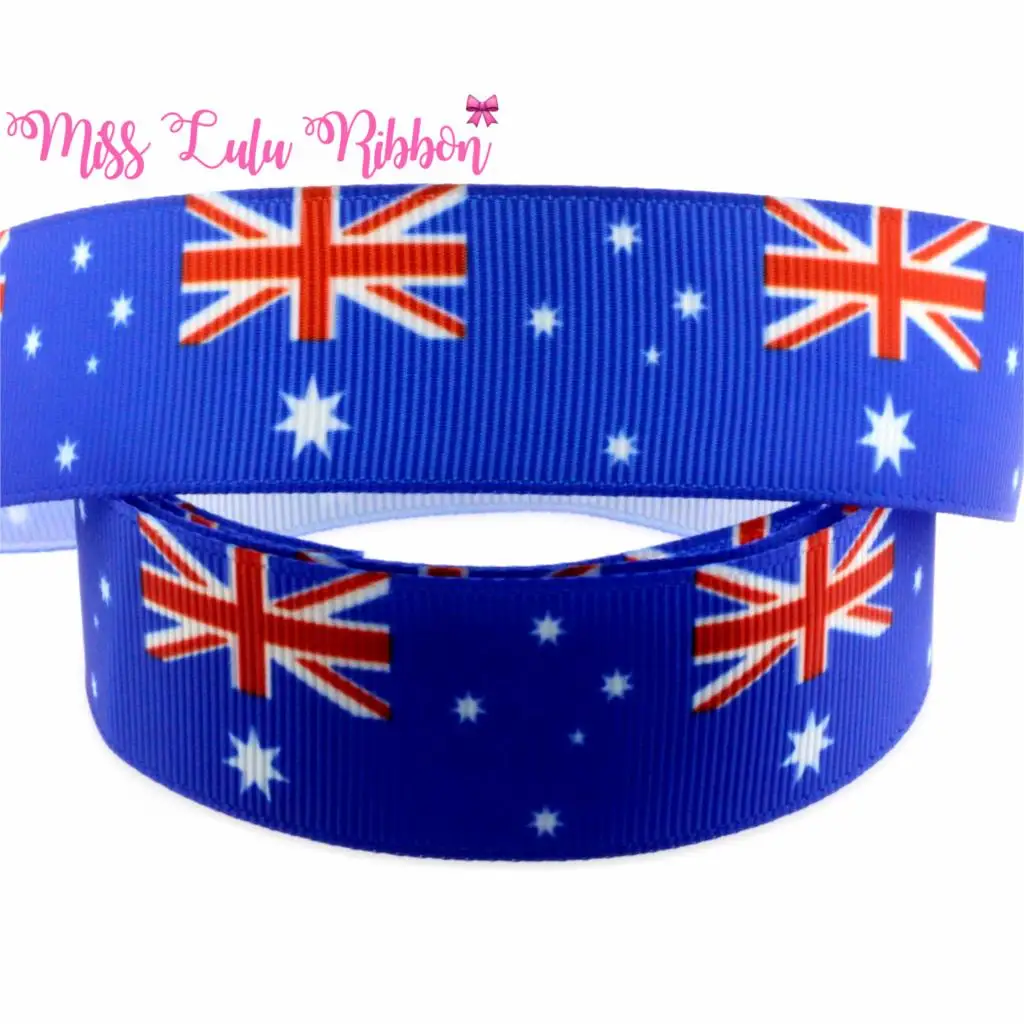 50 Yards United Kingdom Flag Grosgrain Ribbon DIY Handmade Hair Ribbon