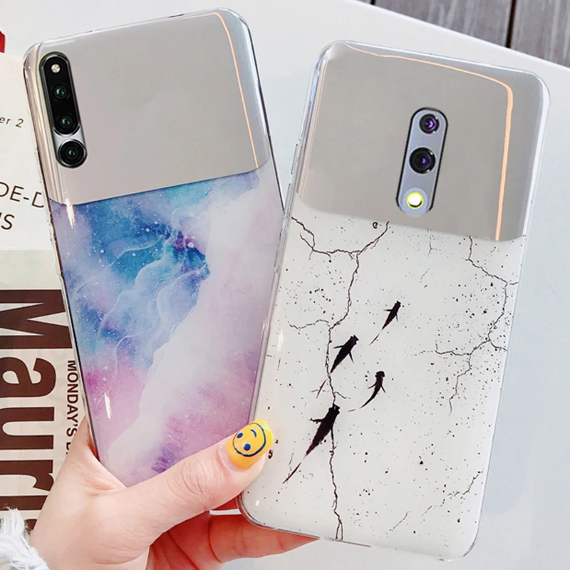 TRISEOLY рыбий и цветной мраморный чехол для OPPO R9 R11 S Plus A39 A71 F3 A7 Realme X 1 2 3 Reno 5G 10X зум