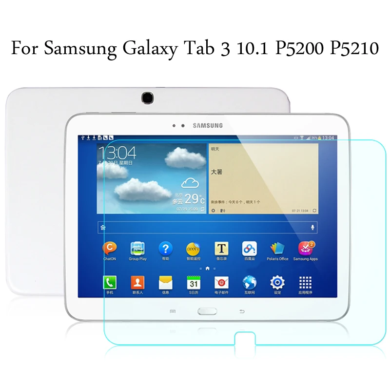 

Tempered Glass membrane For Samsung Galaxy Tab 3 10.1 P5200 P5210 Steel film Tablet Screen Protection Toughened