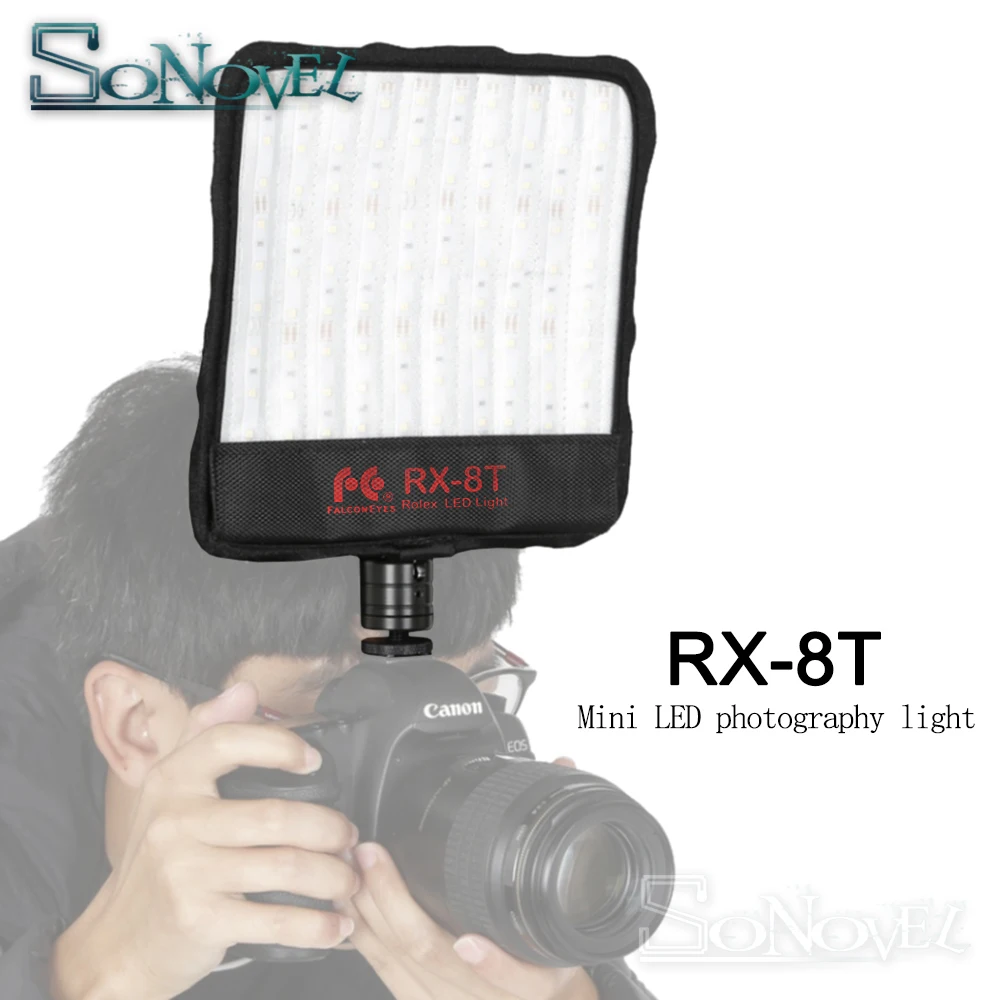 

Falcon Eyes RX-8T Daylight 5600K Portable LED Photo Video Light 90pcs Waterproof Flexible Rollable Cloth Lamp for Camera Shoot