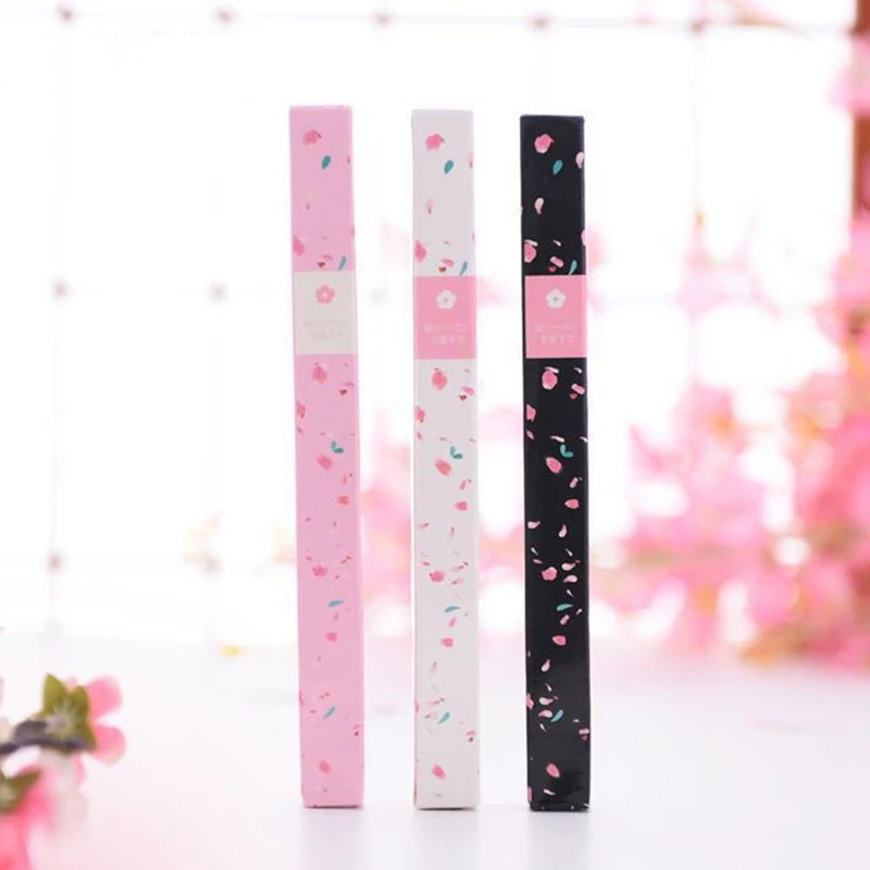 

New Romantic Sakura Gel Pen Rollerball Pen School Office Supply Student Stationery Signing Pen Black Ink 0.38mm