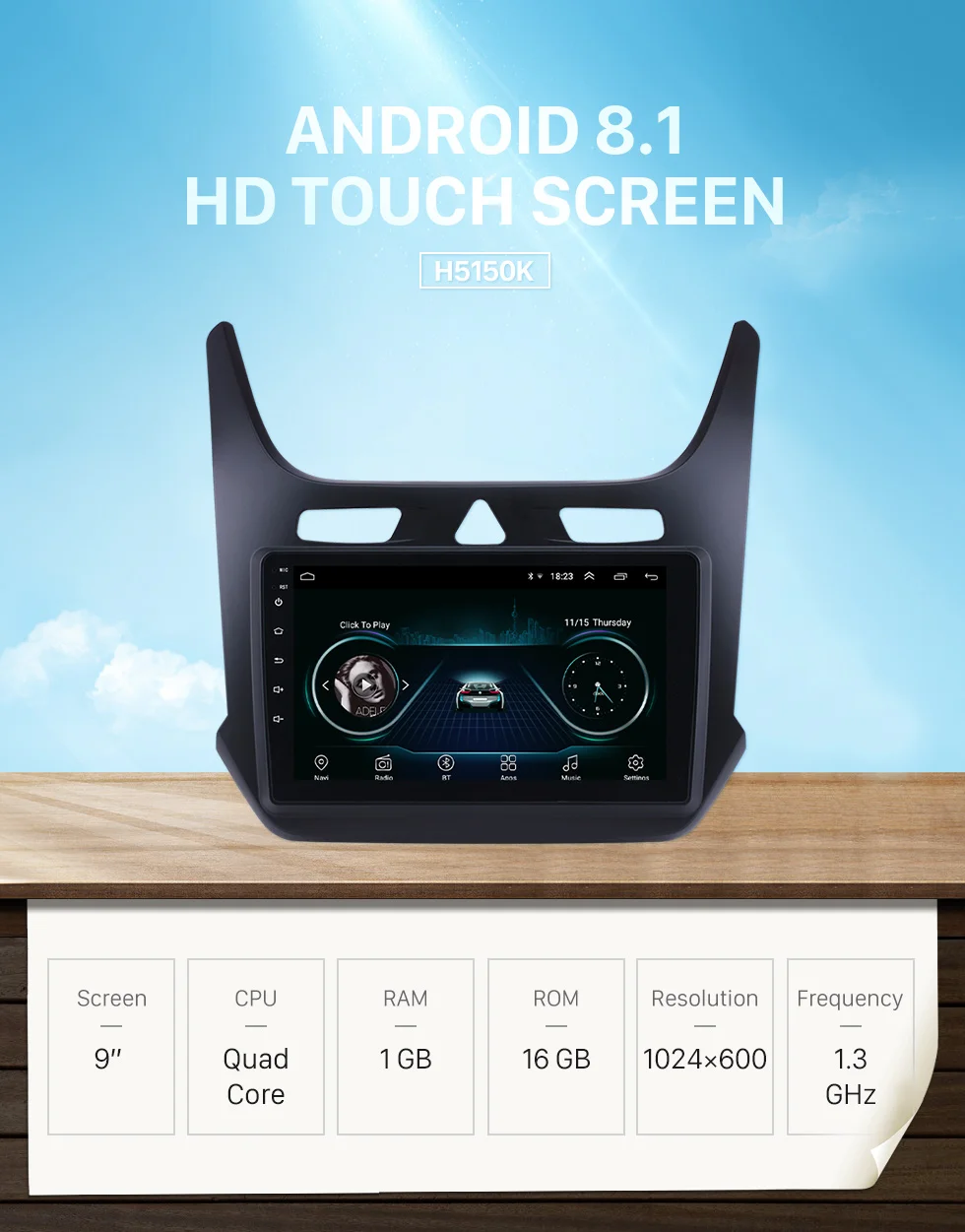 Perfect Seicane 2 din Android 8.1 9 inch Car GPS Radio Unit Player for 2016 2017 2018 chevy Chevrolet cobalt support Carplay Digital TV 0