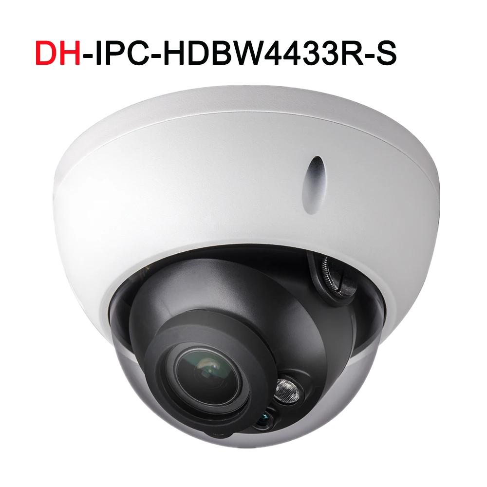 Бесплатная доставка IPC-HDBW4433R-S Dahua Видеонаблюдения ip-камера 4MP Сетевая купольная POE H265 H264 IK10 IP67 с SD слот