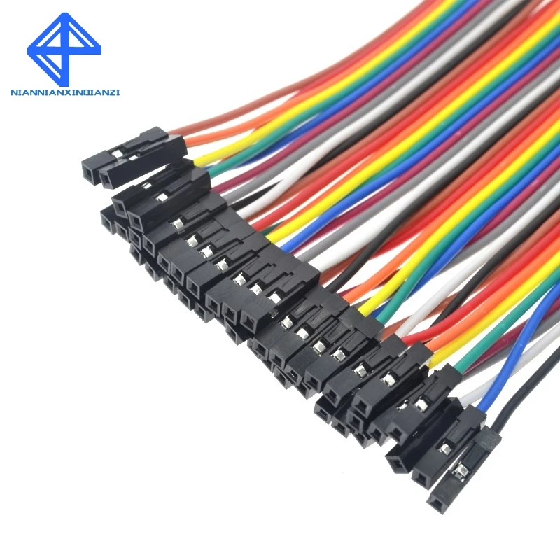 40 шт 10 см 2,54 мм 1pin 1 p-1 p Мужской Женский Соединительный провод Dupont кабель для Arduino