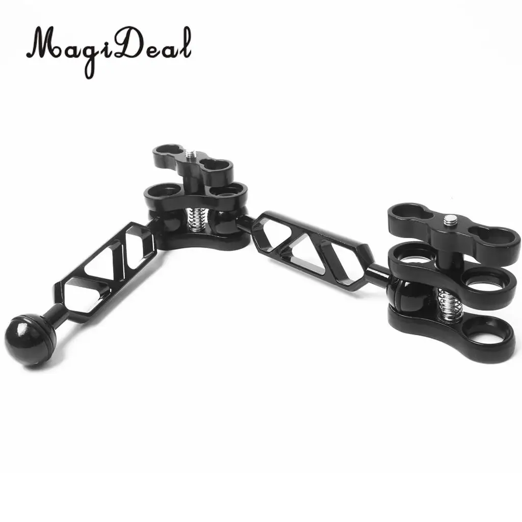 2Pcs Scuba Diving Underwater Camera Torch Ball Joint Butterfly Clip Arm Clamp Mount for Connecting Strobe/Video Light to Housing