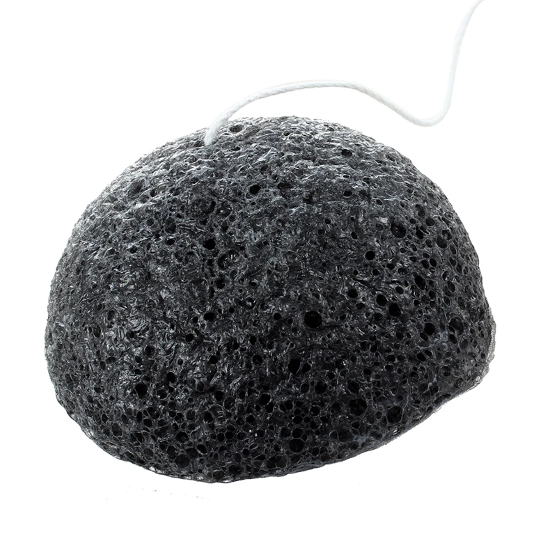 HHFF Naturel Konjac Eponge de Visage Nettoyage de Visage-Noir