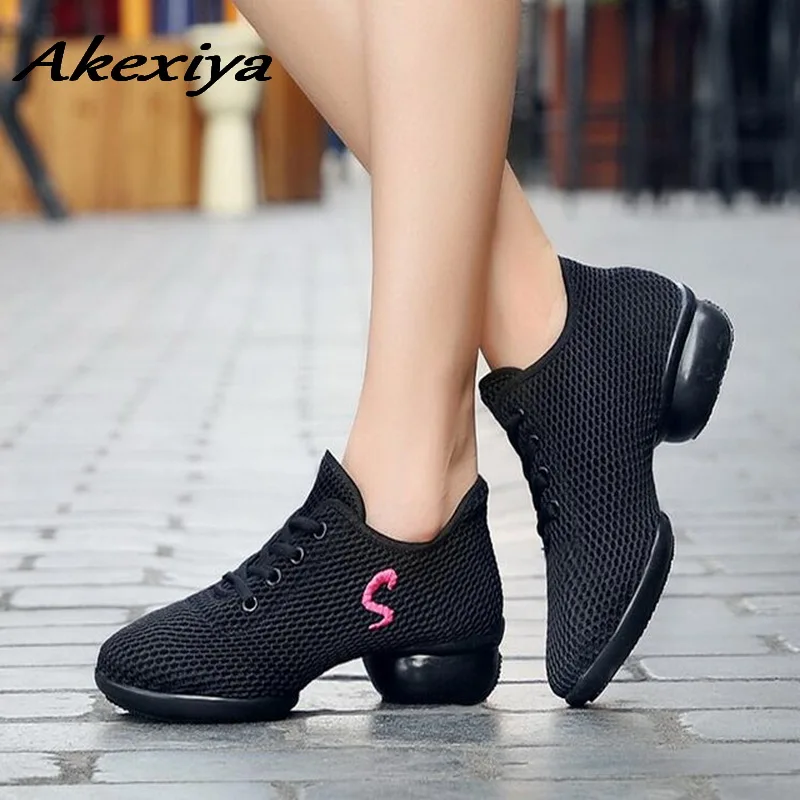 

Sports Feature Soft Outsole Breath Dance Shoes Girls Ladies Women's women dance shoes Sneakers wholesale Modern Dance Jazz Shoes