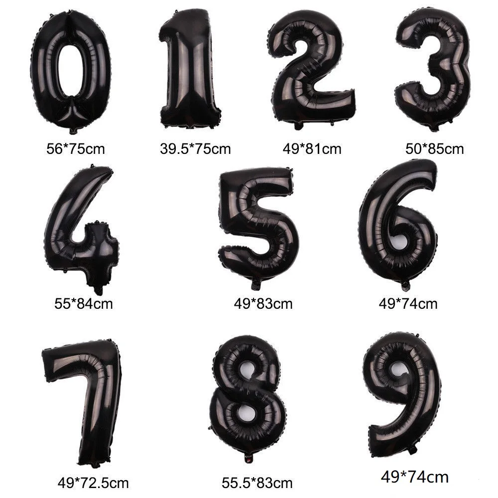32 дюймов Большой Фольга на день рождения воздушные шары воздушные гелиевые шара с цифрой цифры Happy День рождения украшения Детские воздушные шары для дня рождения балон
