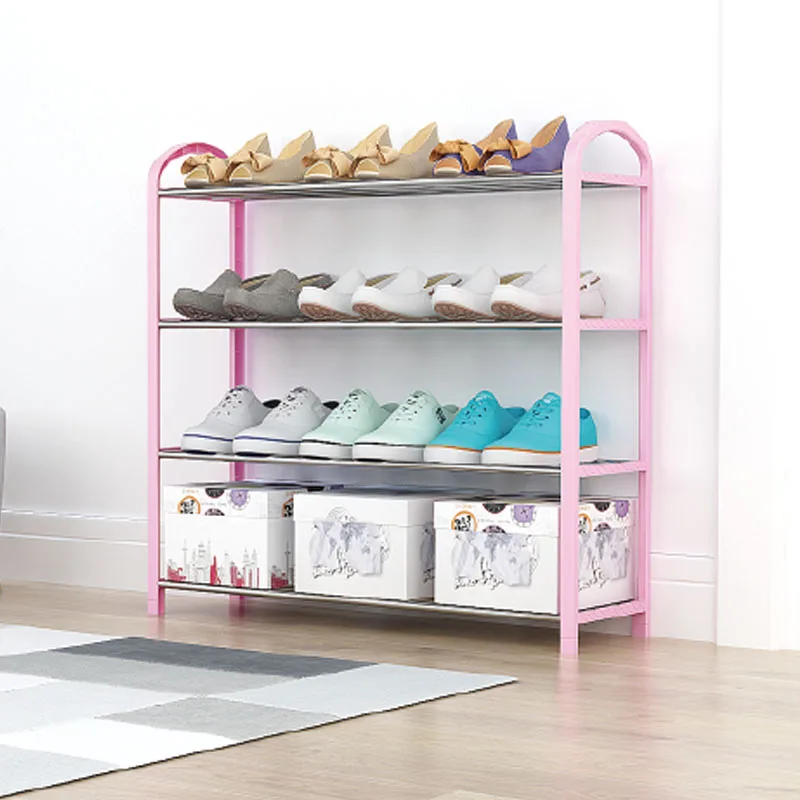 

Kaidi Simple 4-layer shoe rack home economy dormitory door dust-proof shoe cabinet assembly small shoes shelf