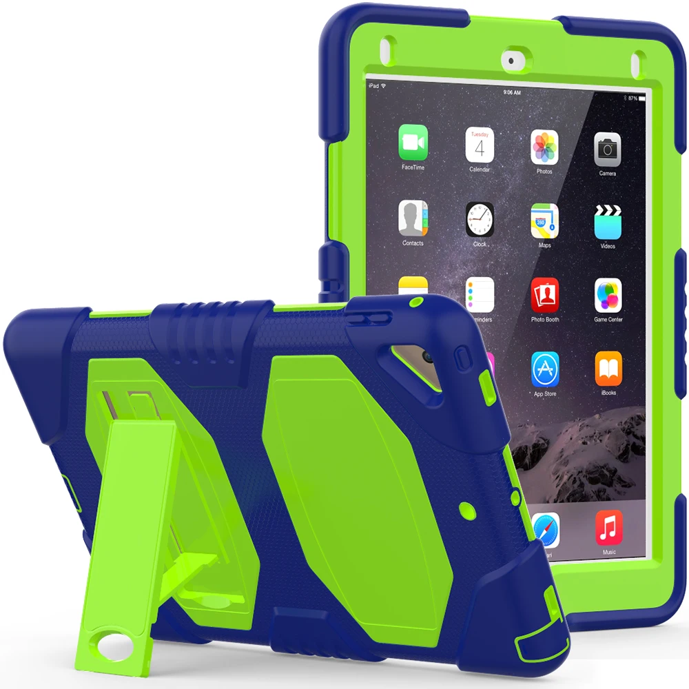 Новый ipad 9,7 2018 2017 Air 1 Air 2 Pro 9,7 Tablet Case тяжелых тела Прочный Гибридный Силиконовый и plasic Защитная крышка