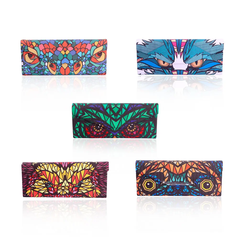 

1 Pc Unisex Portable Folding Glasses Case Cartoon Animal Eyeglasses Sunglasses Case Glasses Storage Box