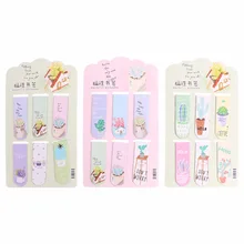 6 шт./компл. свежие кактус магнитные закладки книга маркер страница зажим офисные принадлежности