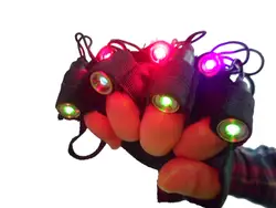 Новый мульти-красочные лазерные перчатки 7 шт. лазерный модуль Красный Зеленый Фиолетовый/фиолетовый лазерное шоу освещения