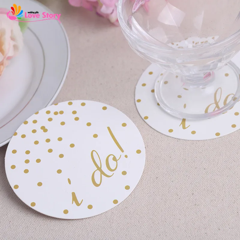 12Pcs/lots Home Table Cup Mat Creative I do Coffee Drink Placemat