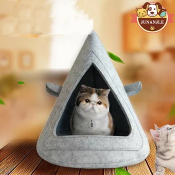 

Warm Cone Type Dog Tent Pet Mat Felt Hot Cat Dog Bed Dogs House Beds Kitten Chihuahua Multiple Colour Pet Accessories