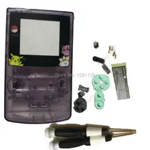 Лидер продаж, прозрачный фиолетовый ручной Чехол для геймпада для GameboyColor корпус консоли игра Футляр мальчик подарок w/мультфильм ограниченная линза экрана