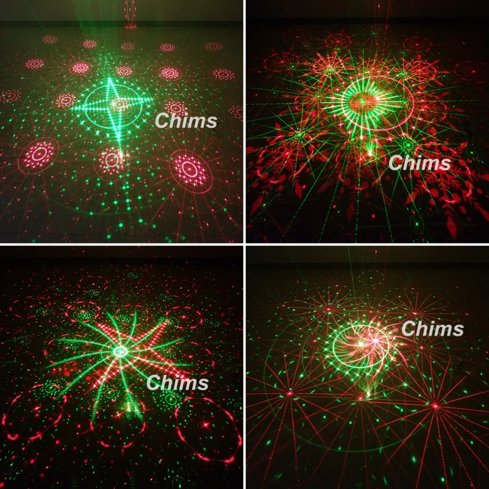 Сценический светильник Chims RGB диско лазер 96 узор лазерный светильник DJ светодиодный светильник s Красочные вечерние лазерный проектор Рождественский музыкальный бар