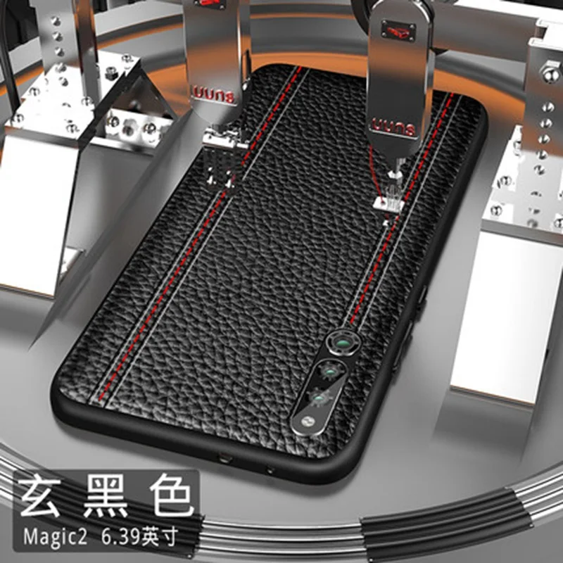 

Genuine Leather Luxury Case For Huawei Honor V20 MAGIC 2 Cowhide Full Protective Cover Support adsorption magnet