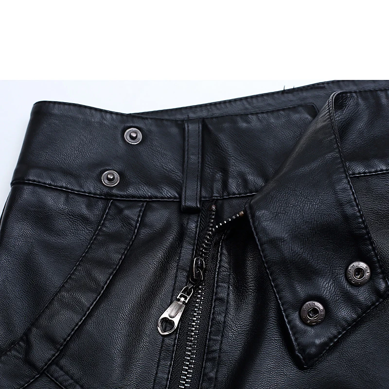 Большие размеры M-4XL Летние черные шорты из искусственной кожи с высокой талией женские 2018 новые модные повседневные женские шорты тонкая