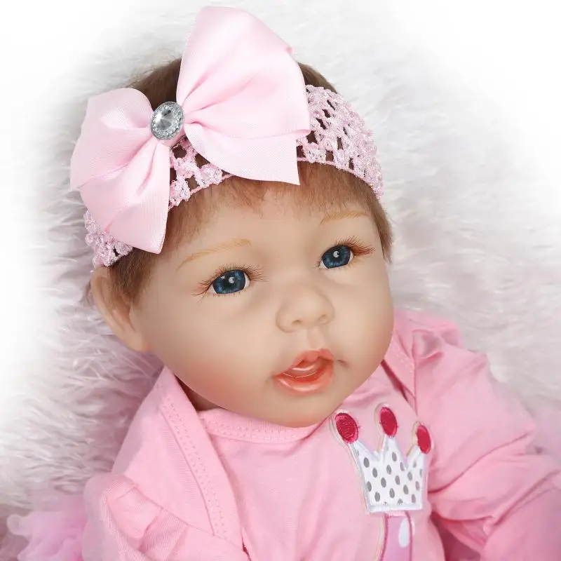 

55cm Silicone Reborn Baby Dolls Baby Alive Realistic Boneca Bebe Lifelike Real Girl Doll modeling Reborn Birthday Christmas