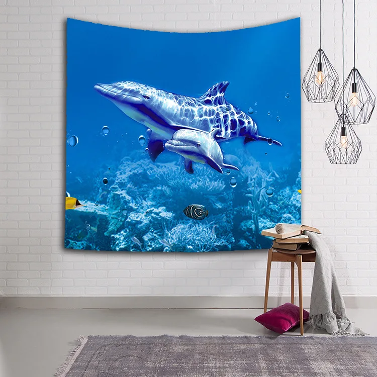 

Tapestry Dolphin Mandala Beach Towel Table Cloth Blanket Scenery Fish Home Decor Wall Tapestry Hanging Tapete tapiz pared gifts