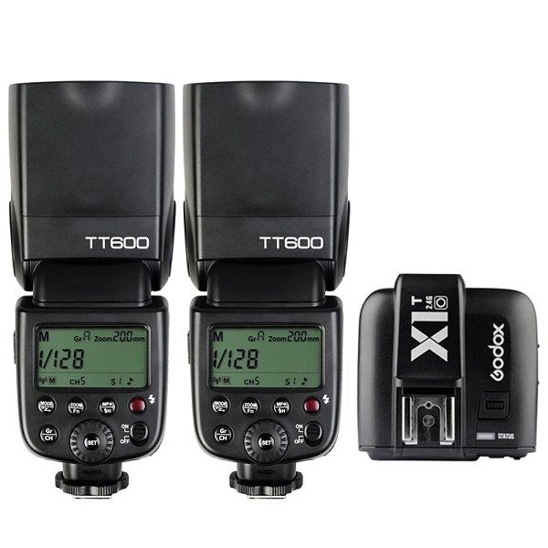 2 шт. Godox TT600 TT600S 2,4G Беспроводная камера Вспышка Speedlite+ X1T-N/C/S/F/O передатчик для Nikon Canon sony Fuji Olympus - Цвет: For Olympus