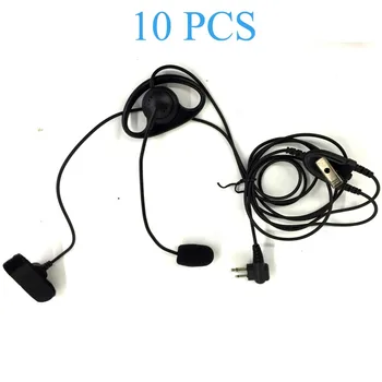 

10PCS New D-Shape PTT Earpiece Headset with boom Mic PTT for Motorola for GP88 300 2000 CT150 P040 PRO1150 SP10 XTN500 Radio