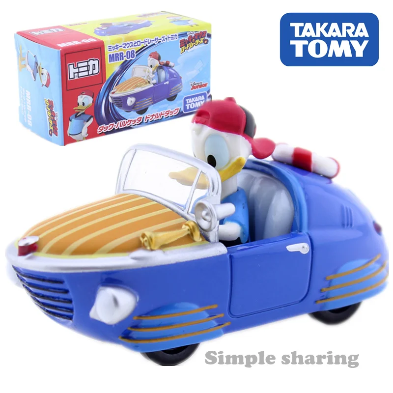 Takara Tomy TOMICA MRR 08 Дональд Дак и родстер гонщик pixar disney Аниме Фигурка Игрушечная