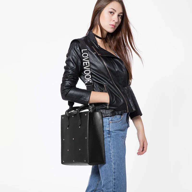 LOVEVOOK женские сумки высокого качества PU женские сумки через плечо большая вместительность известные бренды роскошные дизайнерские черные