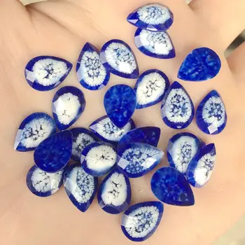 

Diy 300pcs 10*14 Mm Blue Water Droplet Shape of coral Flower Bud Resin Stone strass Wedding Scrapbook-A865*5