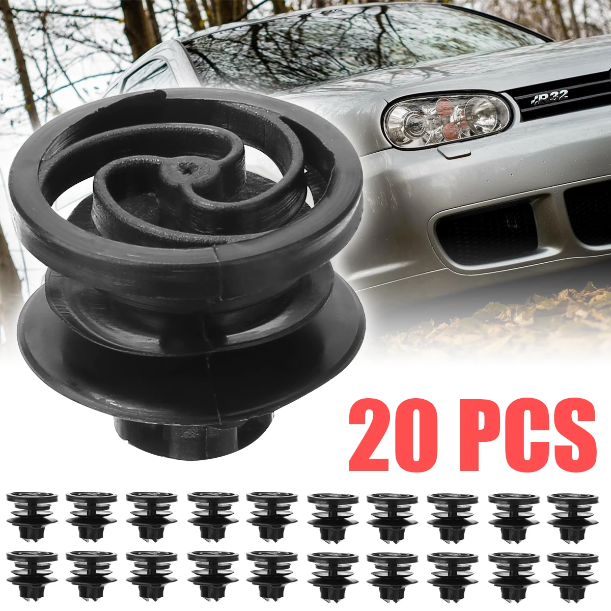 For V-W G-OLF MK4 P-ASSAT B-ORA 20pcs Universal Replacement Auto Clip Plastic Interior Door Card Trim Panel Clips Mayitr
