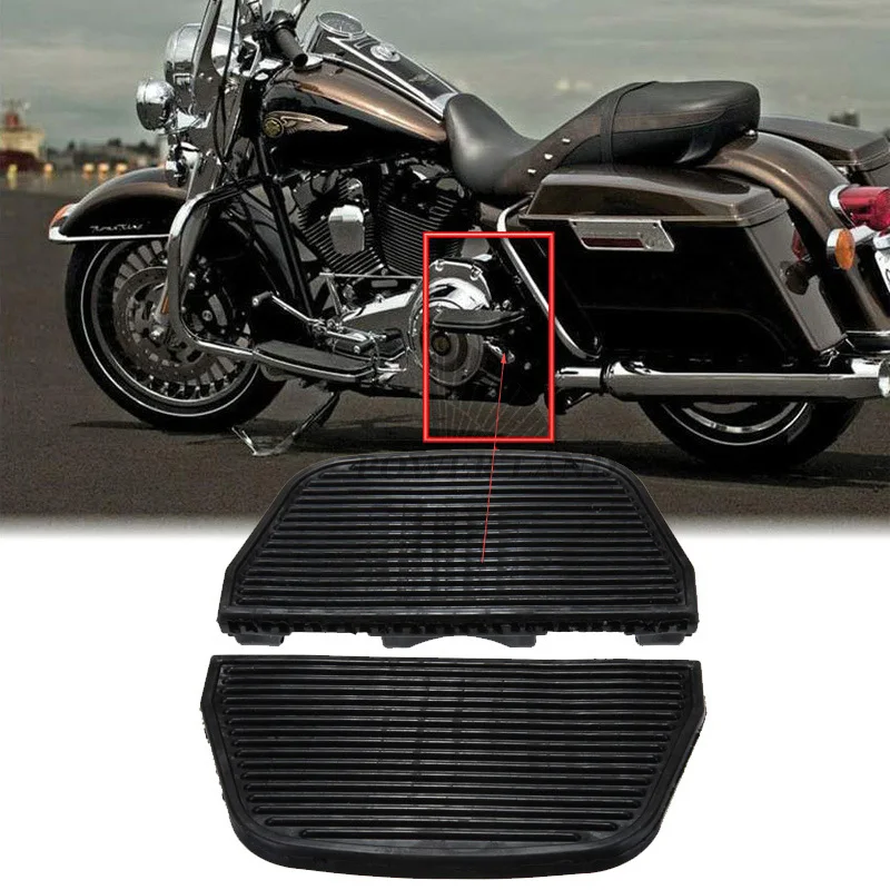 GZYF Motorcycle Rear Foot Rest Floorboards Compatible with Harley Touring FLHT FLHR FLHX FLTR 1993-2015 Dyna Switchback FLD 2012-2015 Black 