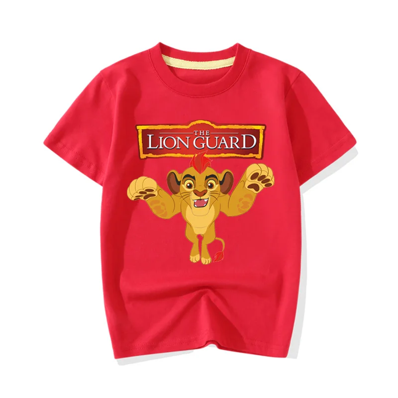 Детские футболки с принтом «Король Лев», летняя одежда с короткими рукавами одежда для мальчиков и девочек ростом от 90 до 160 см Детские футболки, JY020