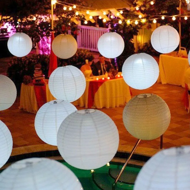

White Festival Lantern 10/15/20/25/30/35/40cm Chinese Paper Lanterns Wedding Event Party Decoration Holiday Supplies Paper Ball