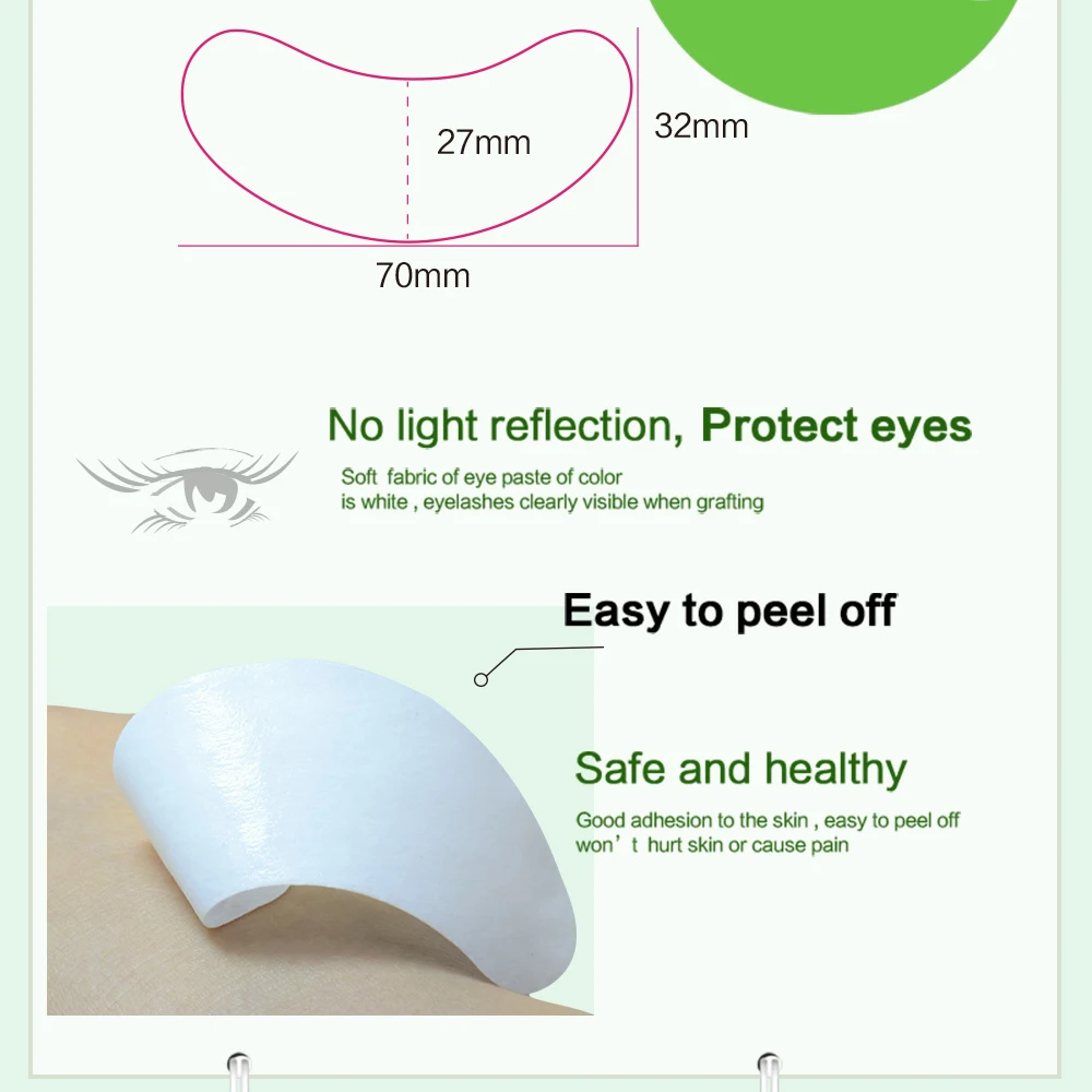 Under Eye Pads For Eyelashes Lint Free Eye Patches For Eyelash Extension Gel Pads Disposable Make Up Tools