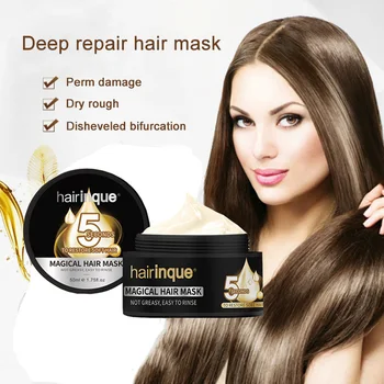 

Hot Hair Mask Repairs Damaged Hair Root Deep Nourishing Smooth Care Hair Scalp Treatment Hair Membrane Repair Bifurcation wyt77