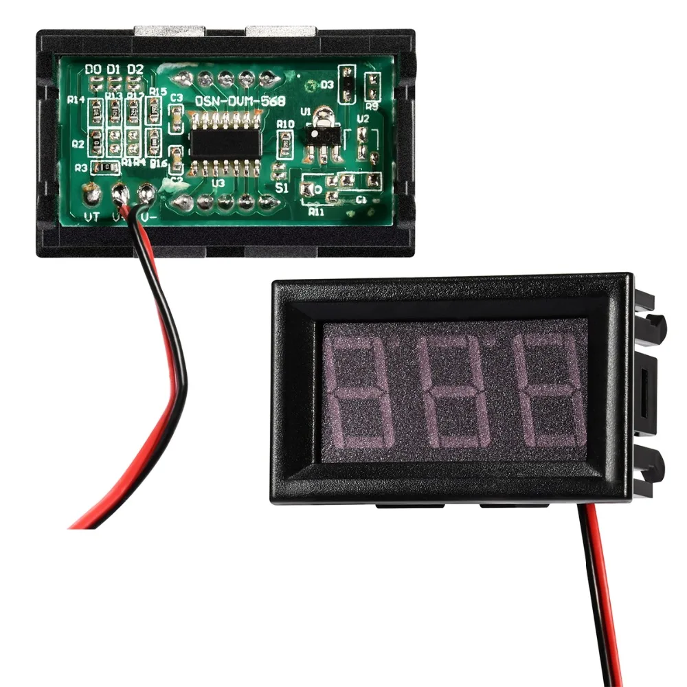

DC 4.5V~30V Panel Detector Volt Meter Converters Red Blue Green Color LCD Digital Voltmeter Tester Monitor Voltmeter Adapter