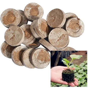 

15pcs Plant Peat Pellets Seed Starting Plugs Seeds Starter Pallet Nutrient Substance Medium Seedling Flower Planting Soil Block